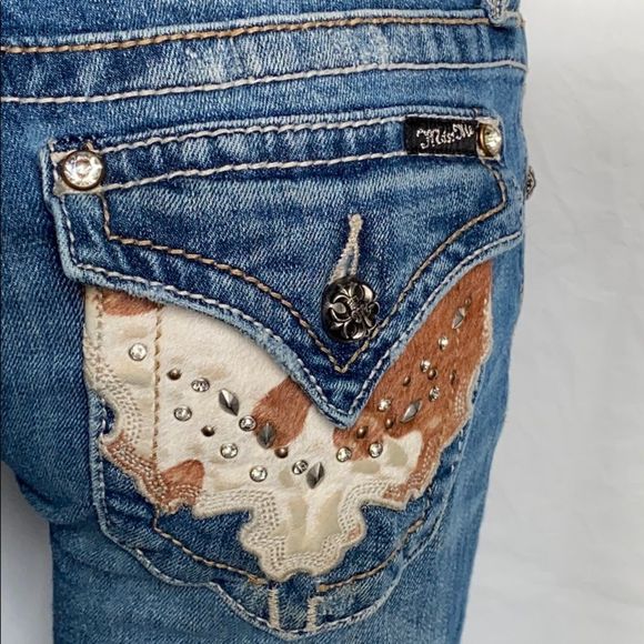 Buckle Miss Me cowboy boot denim jeans size 27 EUC - Picture 3 of 14